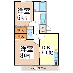 シャンボール新井Ａ棟の物件間取画像